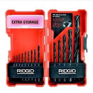 NWT RIDGID Black Oxide Drill Bit Set (14-Piece)